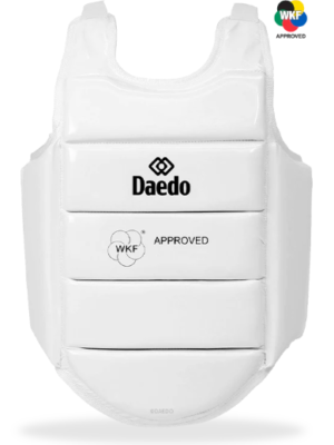 Pechera Karate Daedo Exterior Protector Torso Cadete Oficial WKF