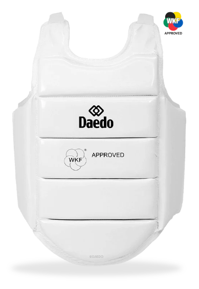 Pechera Karate Daedo Exterior Protector Torso Cadete Oficial WKF